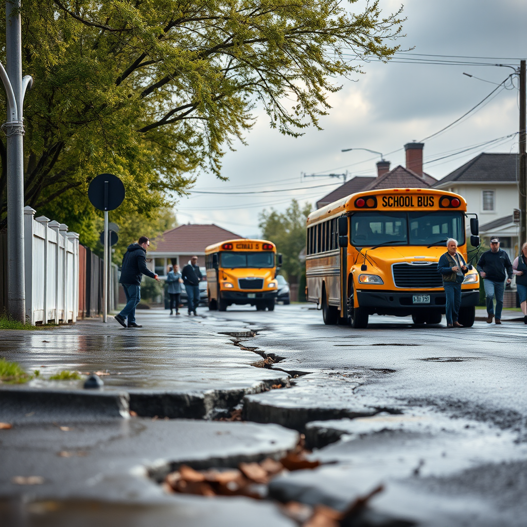 Burst pipe cuts water to houses, shuts local school